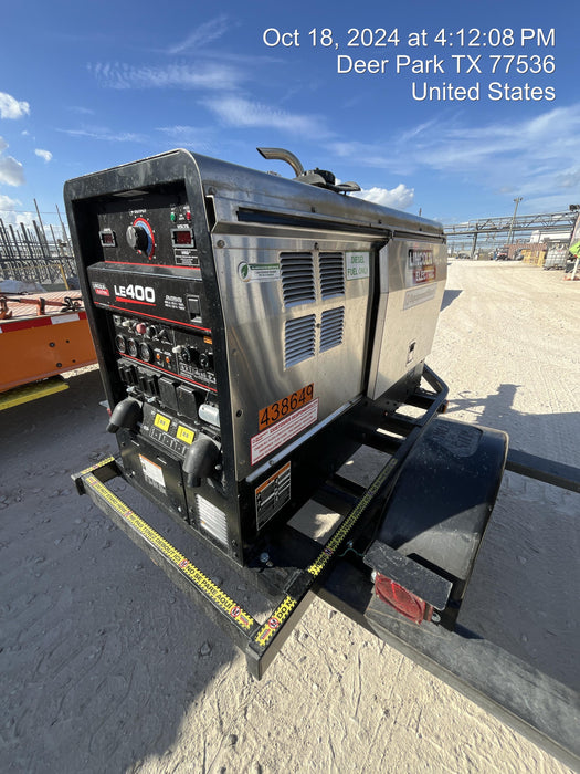 2024 Lincoln Electric LE400 Kubota V1505, Trlr, Cable Rack, Light Kit, ES Decals, T3