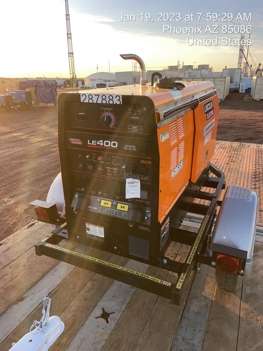 2023 Lincoln Electric LE400 Kubota V1505, Trlr, Cable Rack, Light Kit, ES Decals, T3