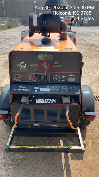 2021 Lincoln Electric Vantage 549X Ready Pak 3, ORANGE (includes trailer, cable rack, fender light kit)