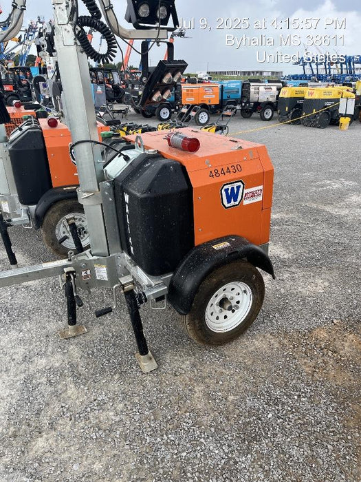 2024 Wanco WLTT-4MM4K Diesel, Mitsubishi L2E, 9.0HP @1800 rpm, Deep Sea Controller, Shore Power Plug, Auto Start, (4) 350W LED Floodlights, 4kW Generator, 60 Gal Fuel Tank, 2" Ball, T3