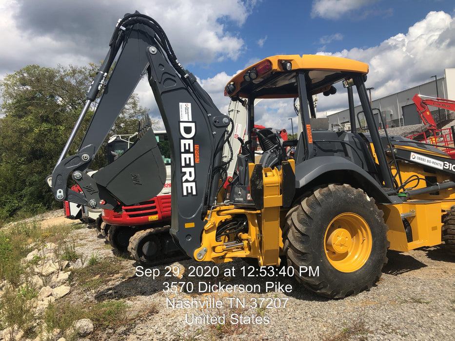 2020 John Deere 310LEP Canopy, 4WD, Standard Stick, Pilot Controls, 2 Way Hydraulics, TAG Manual QC