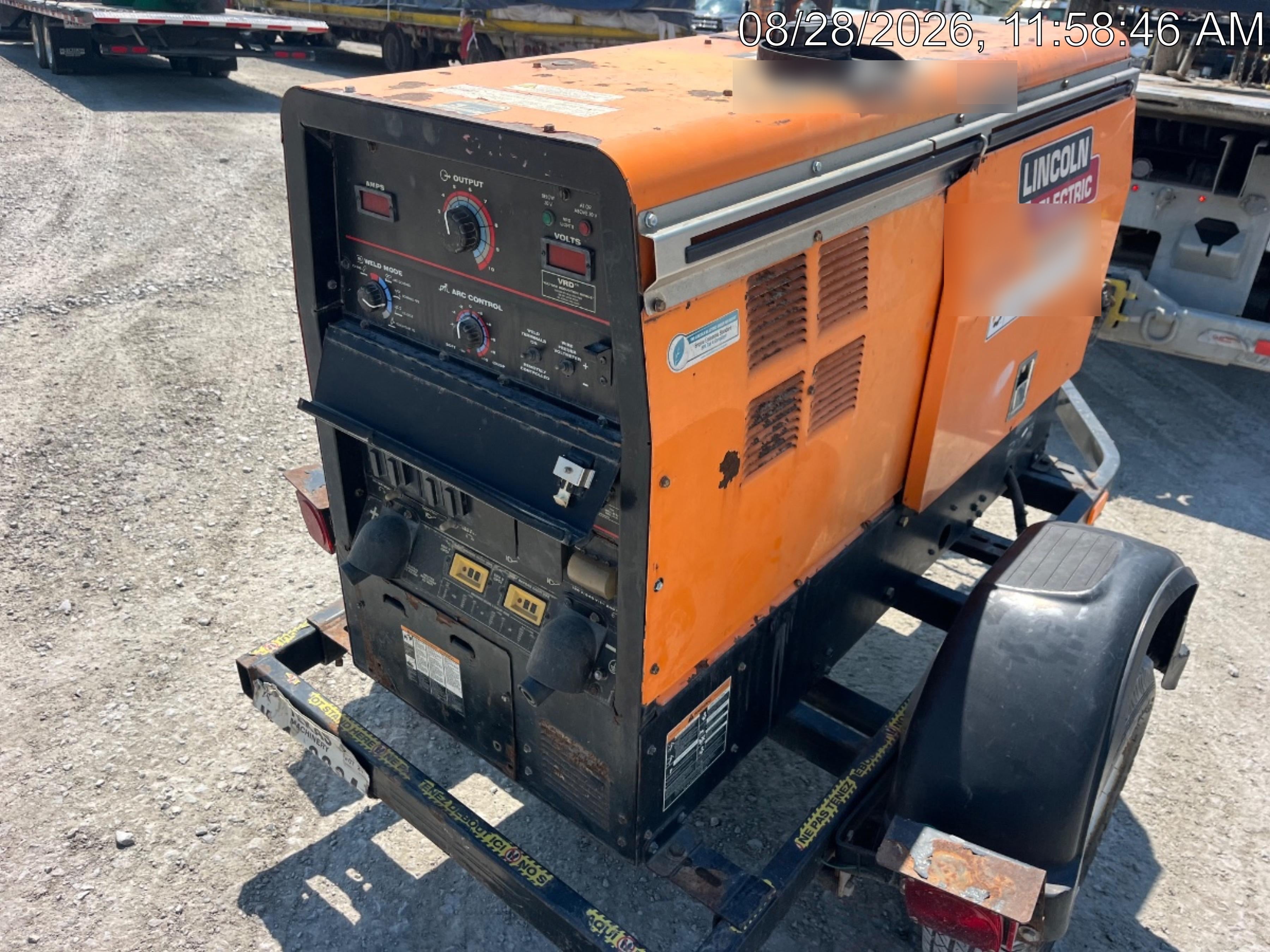 2021 Lincoln Electric Vantage 322 Vantage 322 Ready Pak 3 w/ Decals, ORANGE (includes trailer, cable rack, fender light kit) NO Telematics
