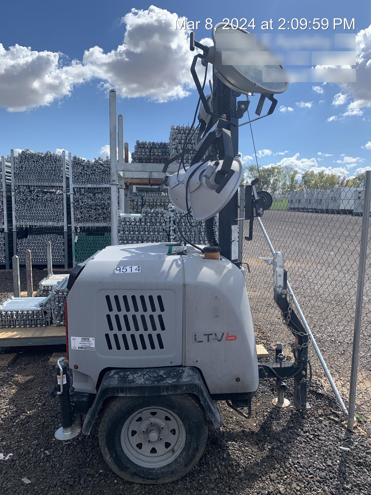Wacker Neuson LTV6K-MH Wacker Neuson LTV6L Towable Light Tower - Kubota Engine