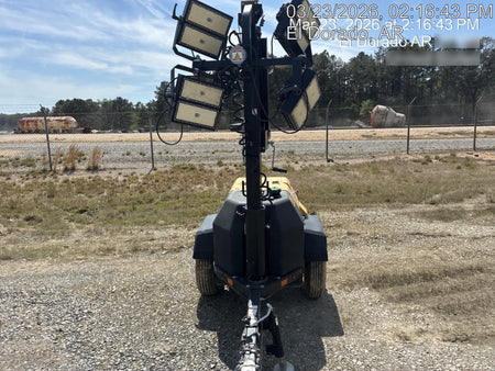 2022 Allmand NLV3GR (4) LED Light Fixture 350W, 23' Vertical Mast, 3kW Prime, Towable, Deep Sea L401, Leveling Jacks, Yanmar T4F 5.8hp