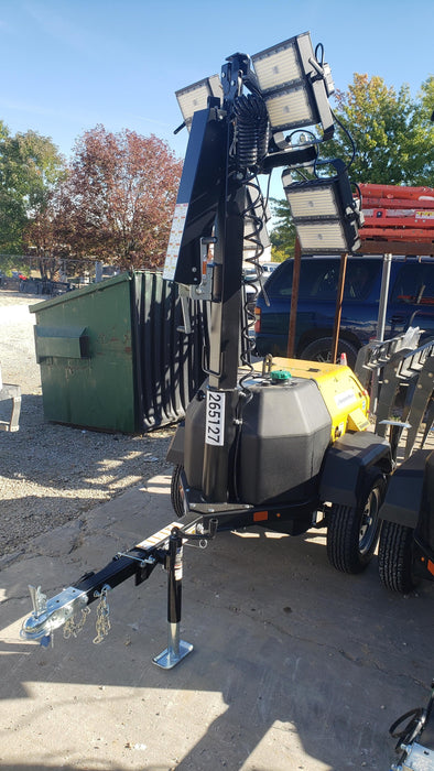 2022 Allmand NLV3GR (4) LED Light Fixture 350W, 23' Vertical Mast, 3kW Prime, Towable, ES Decals, T3