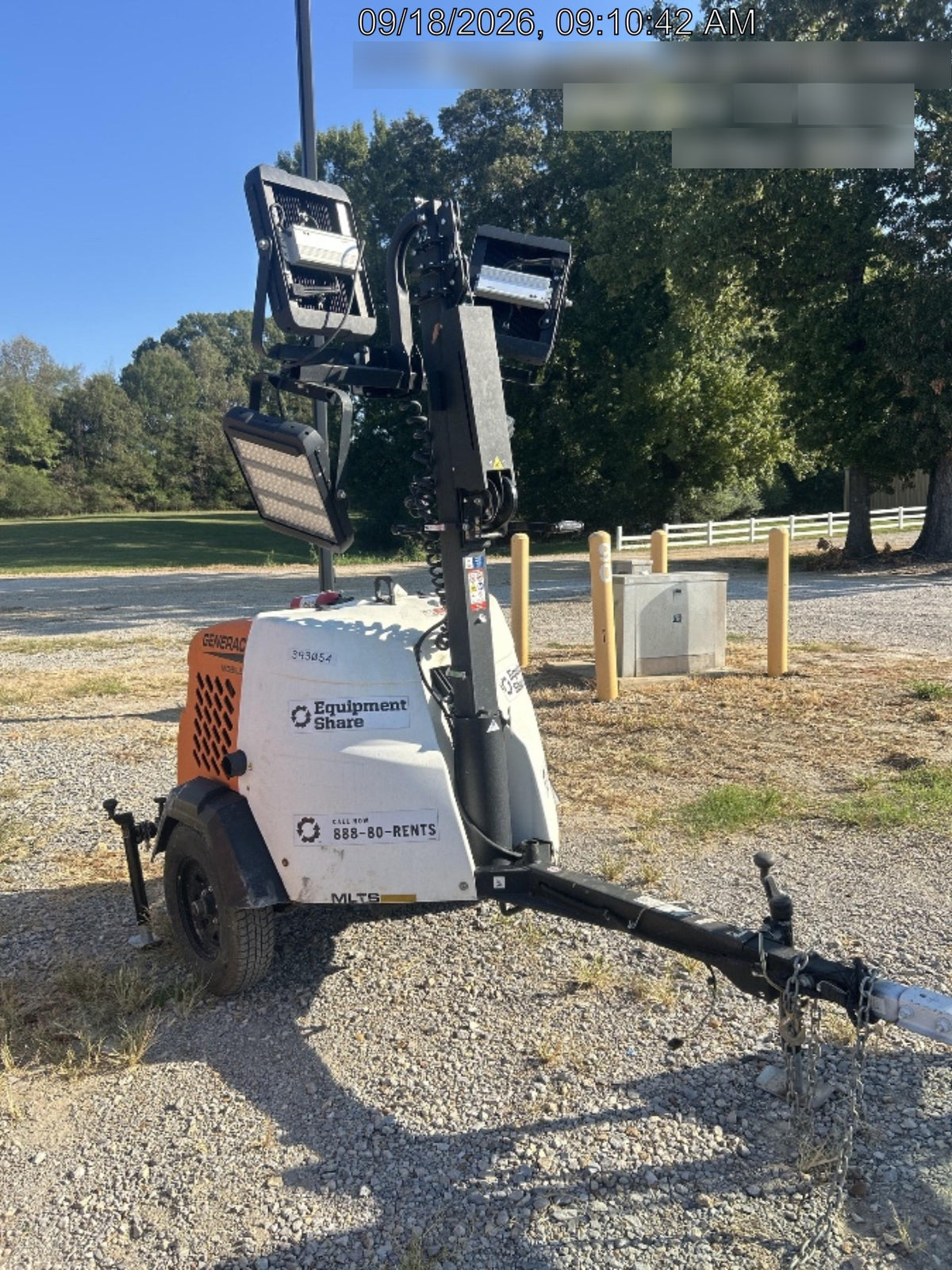 2024 Generac MLT2 Diesel, Flex Switch 120V Input, Powerzone Controller, 
(4) 320W LED Lights, 4kW Generator, 39.9 Gal Fuel Tank, 2" Ball, T3