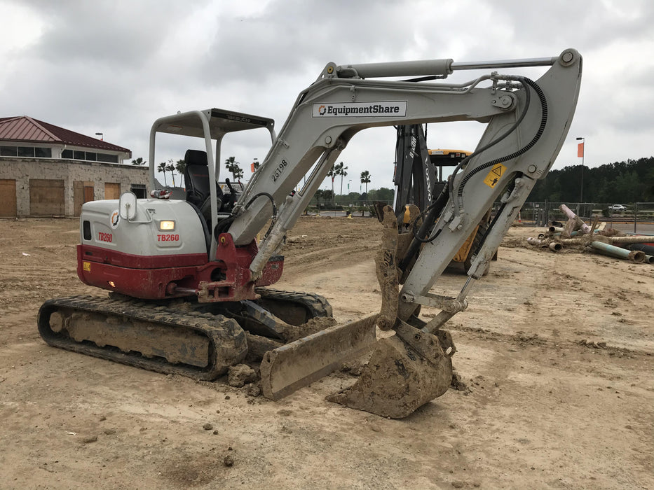2019 Takeuchi TB260 Canopy w/Rubber Tracks, Auxiliary Hydraulics, Standard Blade, Manual QC