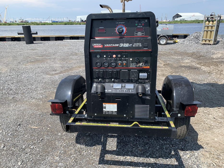 2020 Lincoln Electric Vantage 322 Welder Ready-Pak 3, w/ GPS & Decals (includes trailer, cable rack, fender light kit)