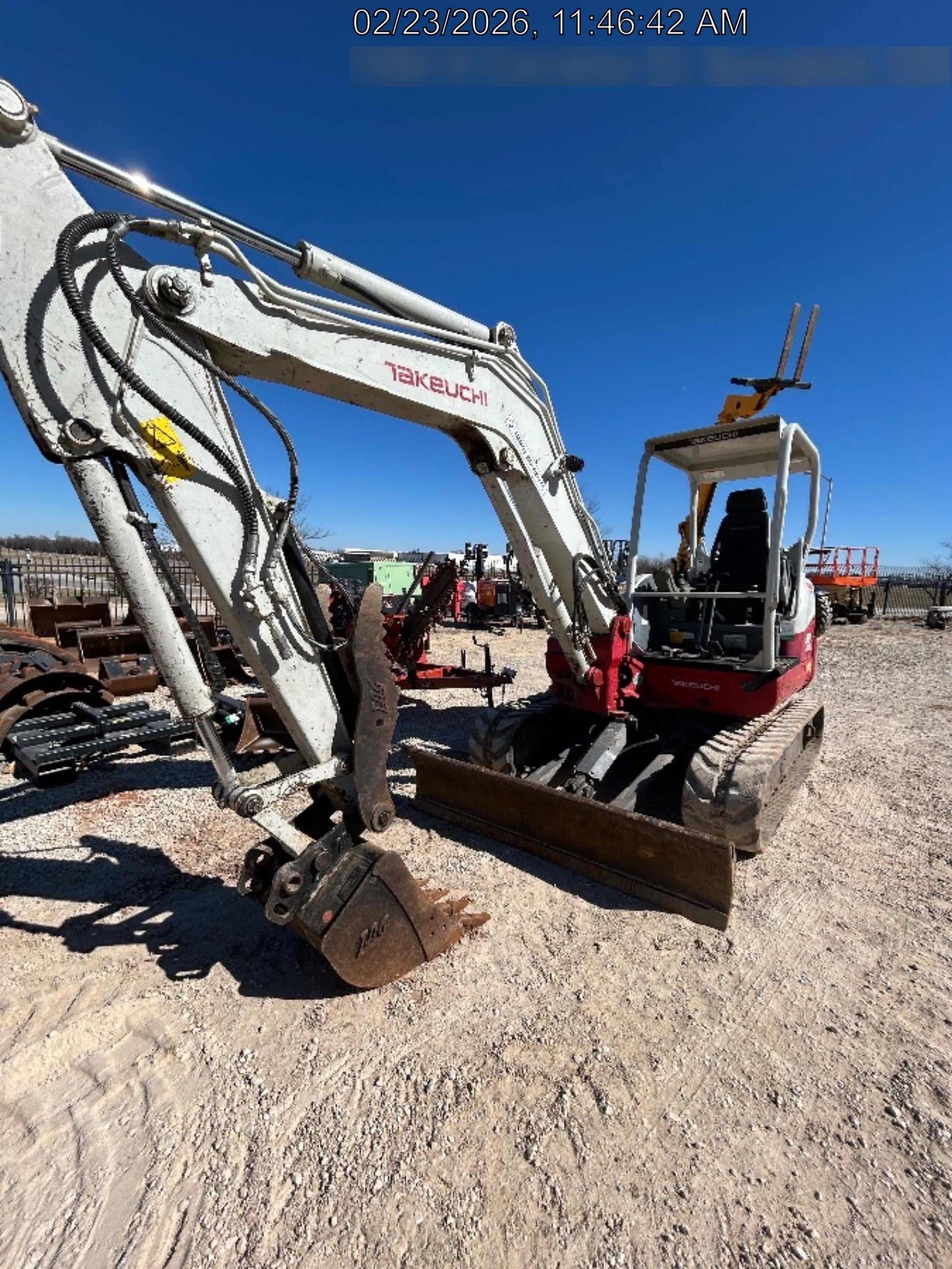 2019 Takeuchi TB260 Takeuchi TB260 Canopy w/Rubber Tracks, Auxiliary Hydraulics, Standard Blade, Manual QC