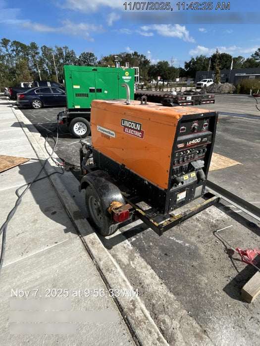 2022 Lincoln Electric LE400 Kubota V1505, Trlr, Cable Rack, Light Kit, ES Decals, T3