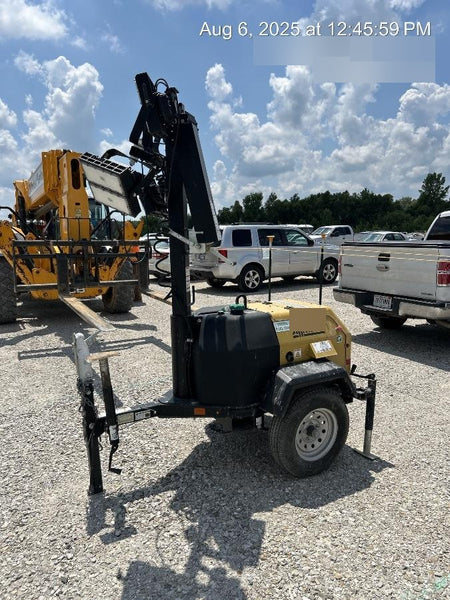 2022 Allmand NLV3GR (4) LED Light Fixture 350W, 23' Vertical Mast, 3kW Prime, Towable, Deep Sea L401, Leveling Jacks, Yanmar T4F 5.8hp