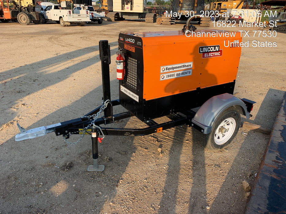 2022 Lincoln Electric LE400 Kubota V1505, Trlr, Cable Rack, Light Kit, ES Decals, T3