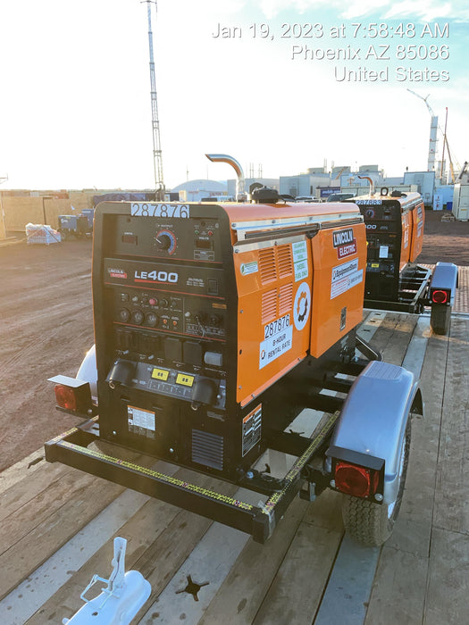 2023 Lincoln Electric LE400 Kubota V1505, Trlr, Cable Rack, Light Kit, ES Decals, T3