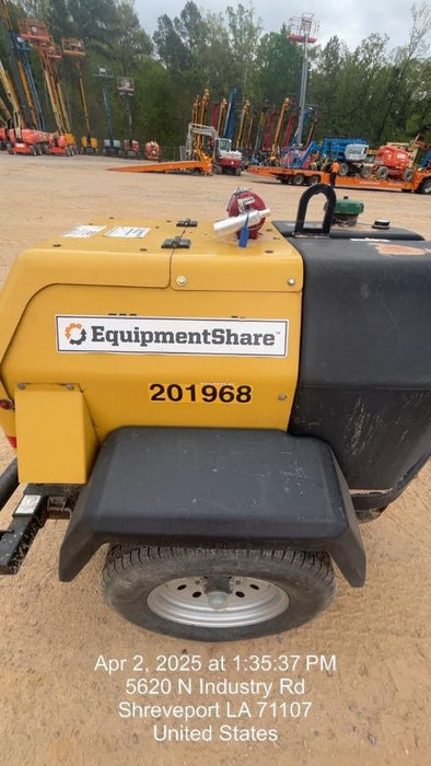 2022 Allmand NLV3GR (4) LED Light Fixture 350W, 23' Vertical Mast, 3kW Prime, Towable, Deep Sea L401, Leveling Jacks, Yanmar T4F 5.8hp