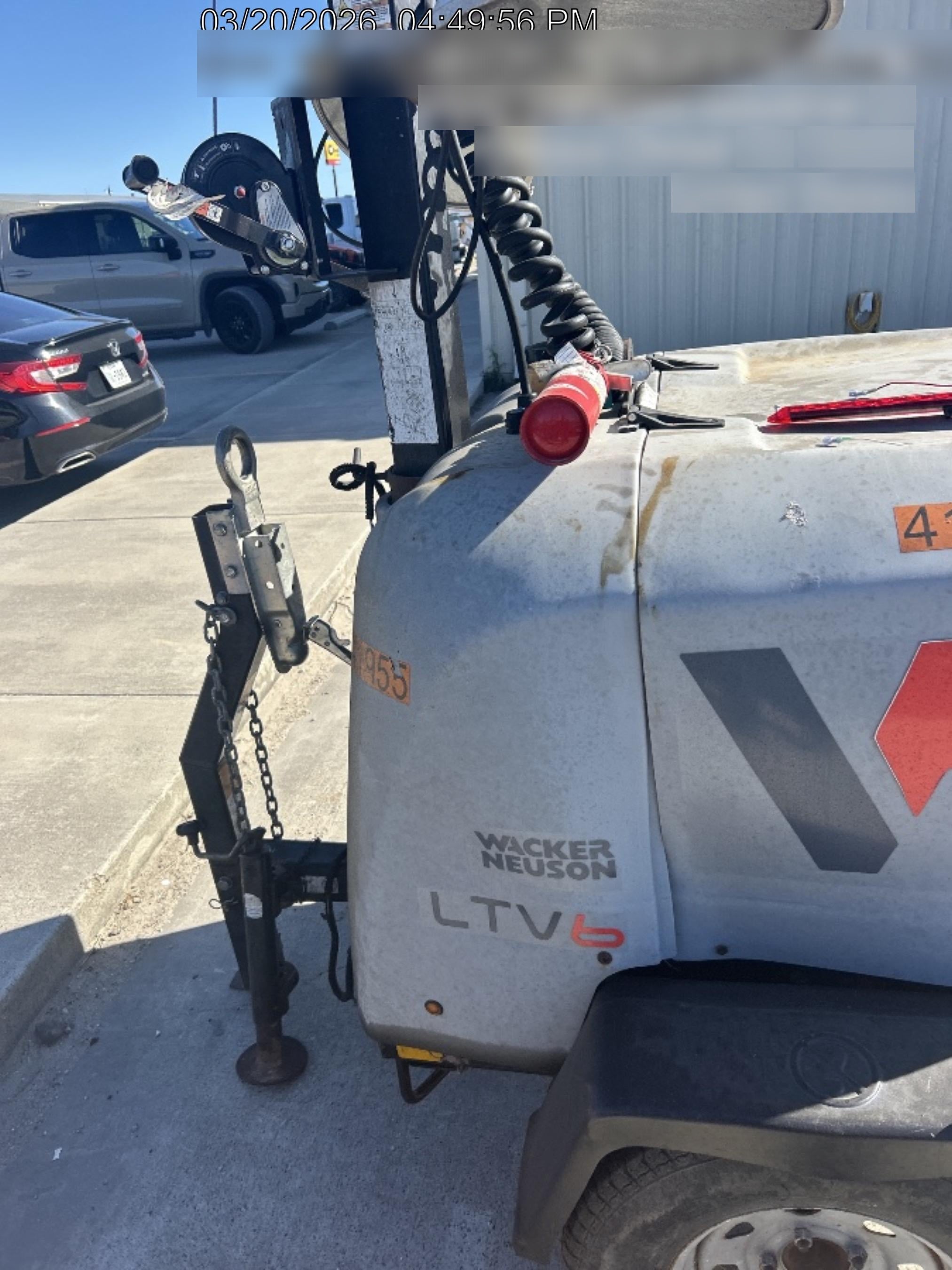 Wacker Neuson LTV6K-MH Power mast, 1100W MH, Fuel Sensors, Wiring Harness
