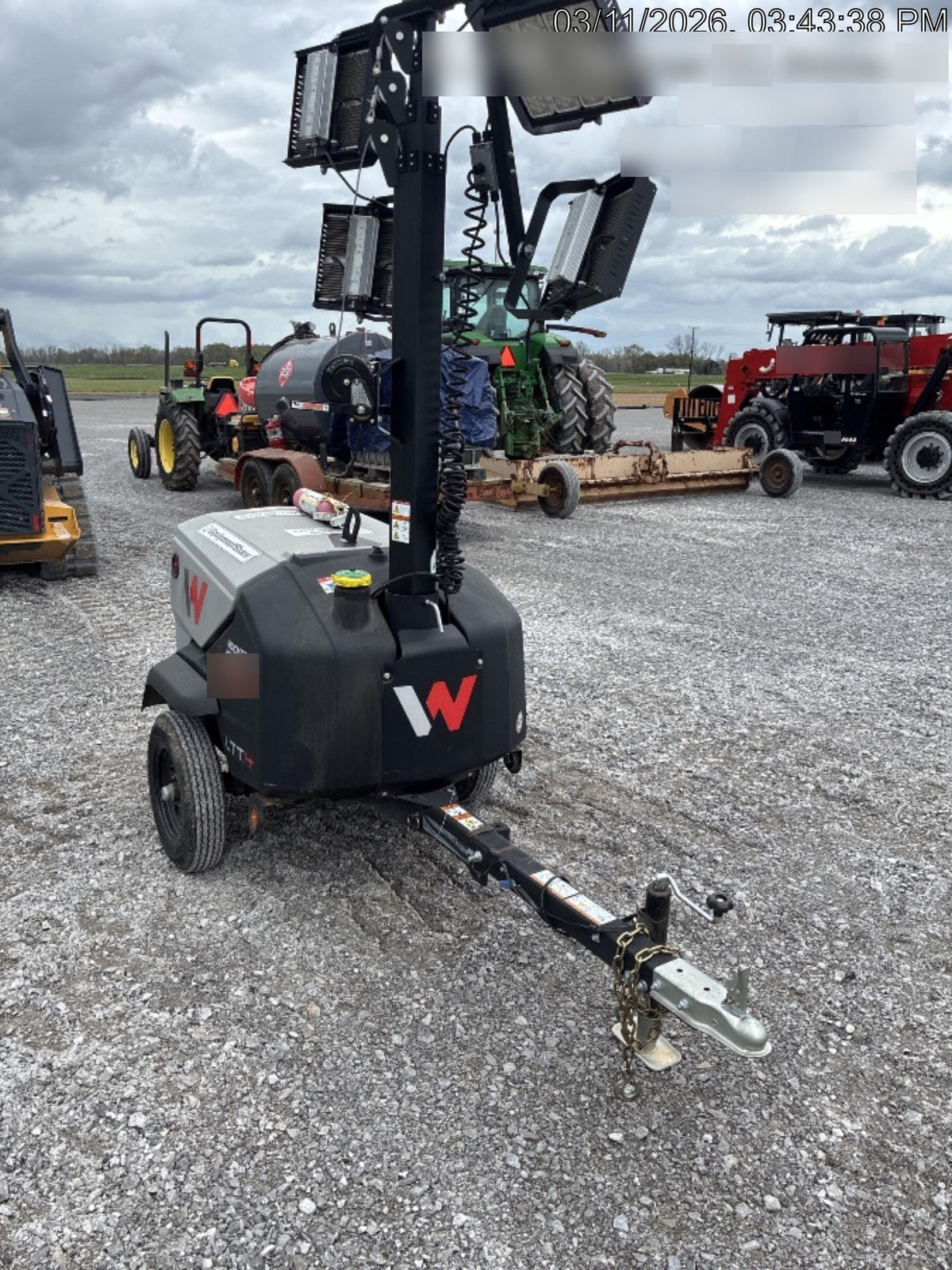 2024 Wacker Neuson LTT4 Diesel, Kohler KDW702, Deep Sea Controller, Auto Start, LED 320W, Bypass Outlet, T3