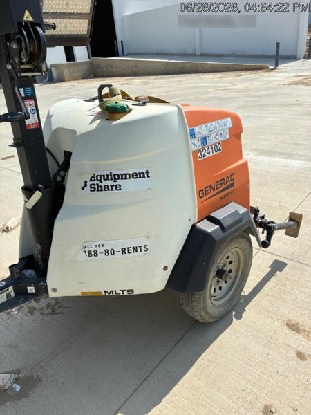 2023 Generac MLT2 Diesel, Flex Switch 120V Input, Powerzone Controller, (4) 320W LED Lights, 4kW Generator, 39.9 Gal Fuel Tank, 2" Ball, T3