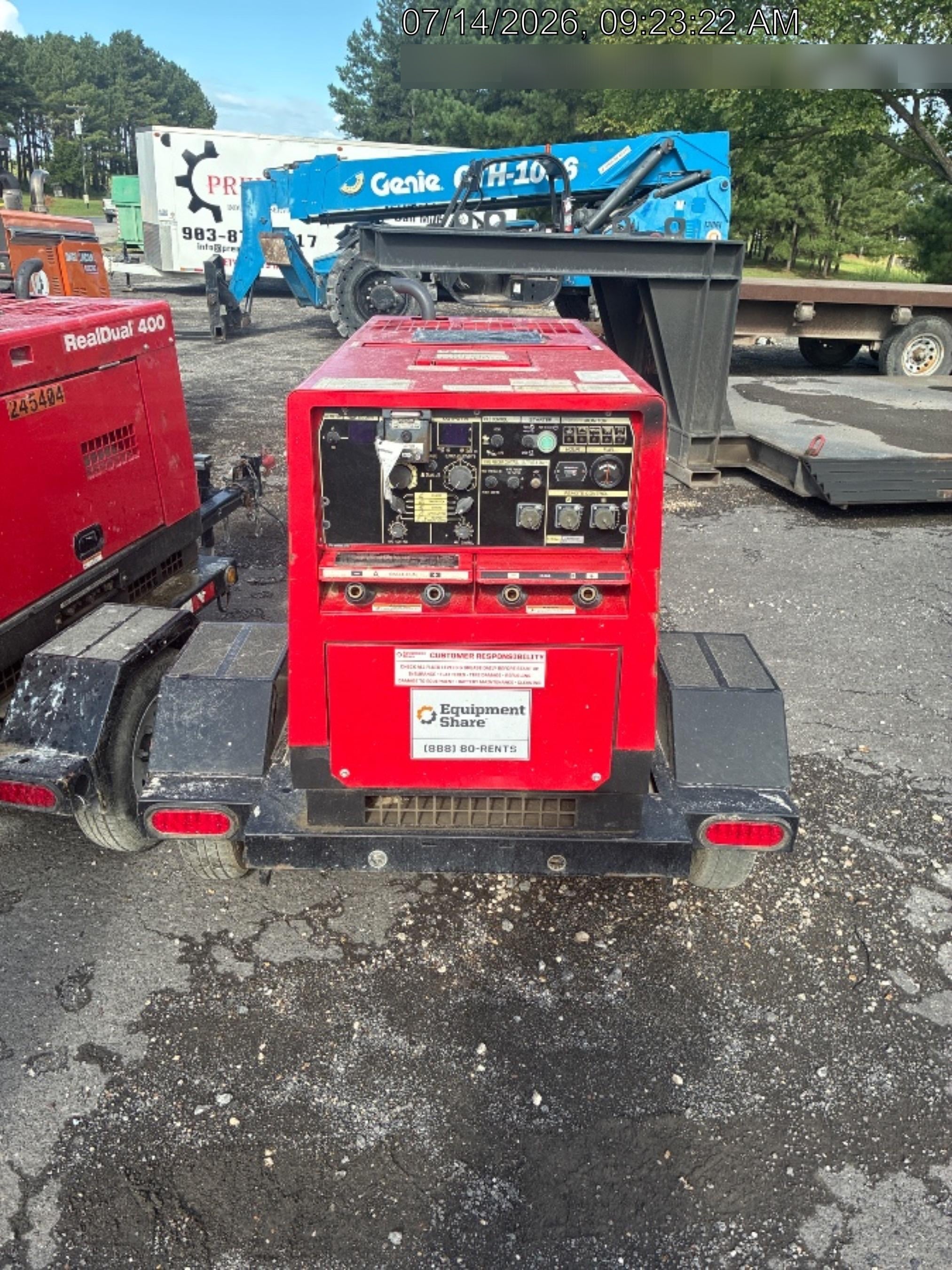 2022 Shindaiwa DGW400MDL Kubota D902 Engine, 23 HP, Dual Op Welder, Wire, Arc, Droop Stick, Tig, and CC Stick Functionality, Simulphase, 3 Phase and 1 Phase Gen Output, Single Axle NB Trlr, Slr Trckl Chrg 12V 12W, Fire Ext