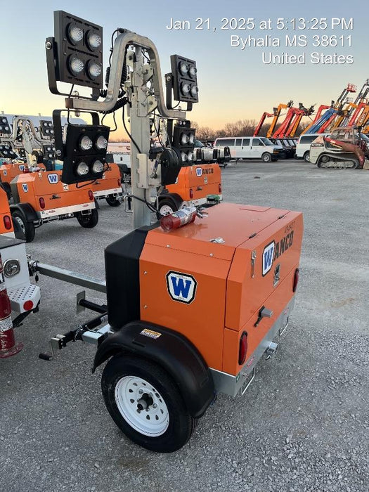 2025 Wanco WLTT-4MM4K Diesel, Mitsubishi L2E, 9.0HP @1800 rpm, Deep Sea Controller, Shore Power Plug, Auto Start, (4) 350W LED Floodlights, 4kW Generator, 60 Gal Fuel Tank, 2" Ball, T3