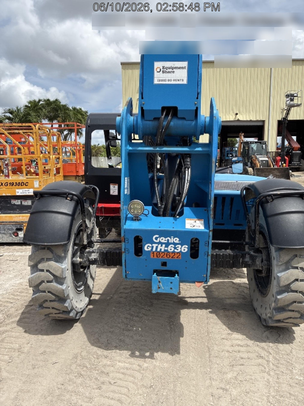 2020 Genie GTH-636 Canopy, Solid Tires, Work Lights, Beacon, Aux Hydraulics, Back up Alarm
