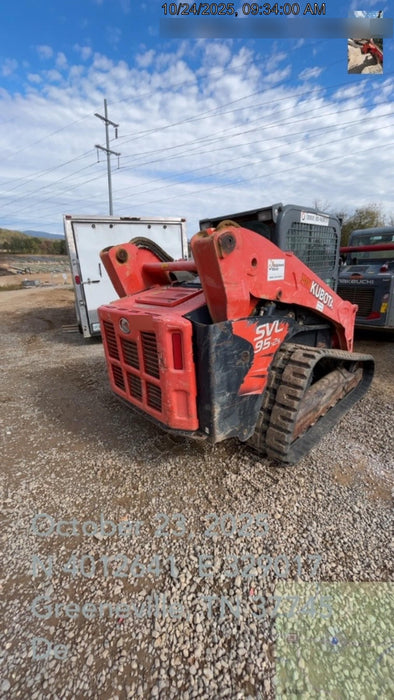 2019 Kubota SVL95-2S Cab/Heat/Air, Standard Tracks, Standard Flow, Hydraulic QC 80" HD Tooth Bucket