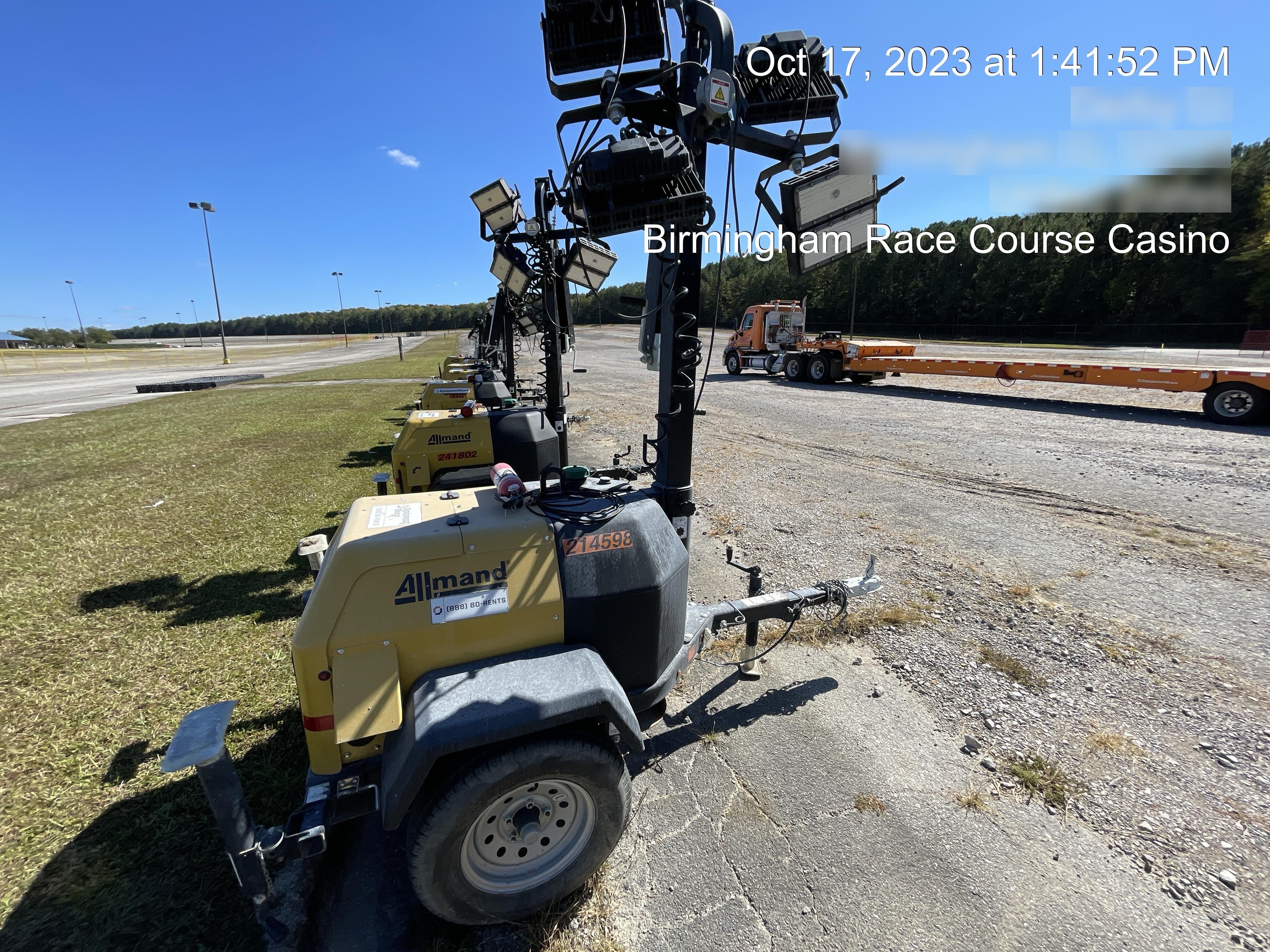 2022 Allmand NLV3GR (4) LED Light Fixture 350W, 23' Vertical Mast, 3kW Prime, Towable, Deep Sea L401, Leveling Jacks, Yanmar T4F 5.8hp