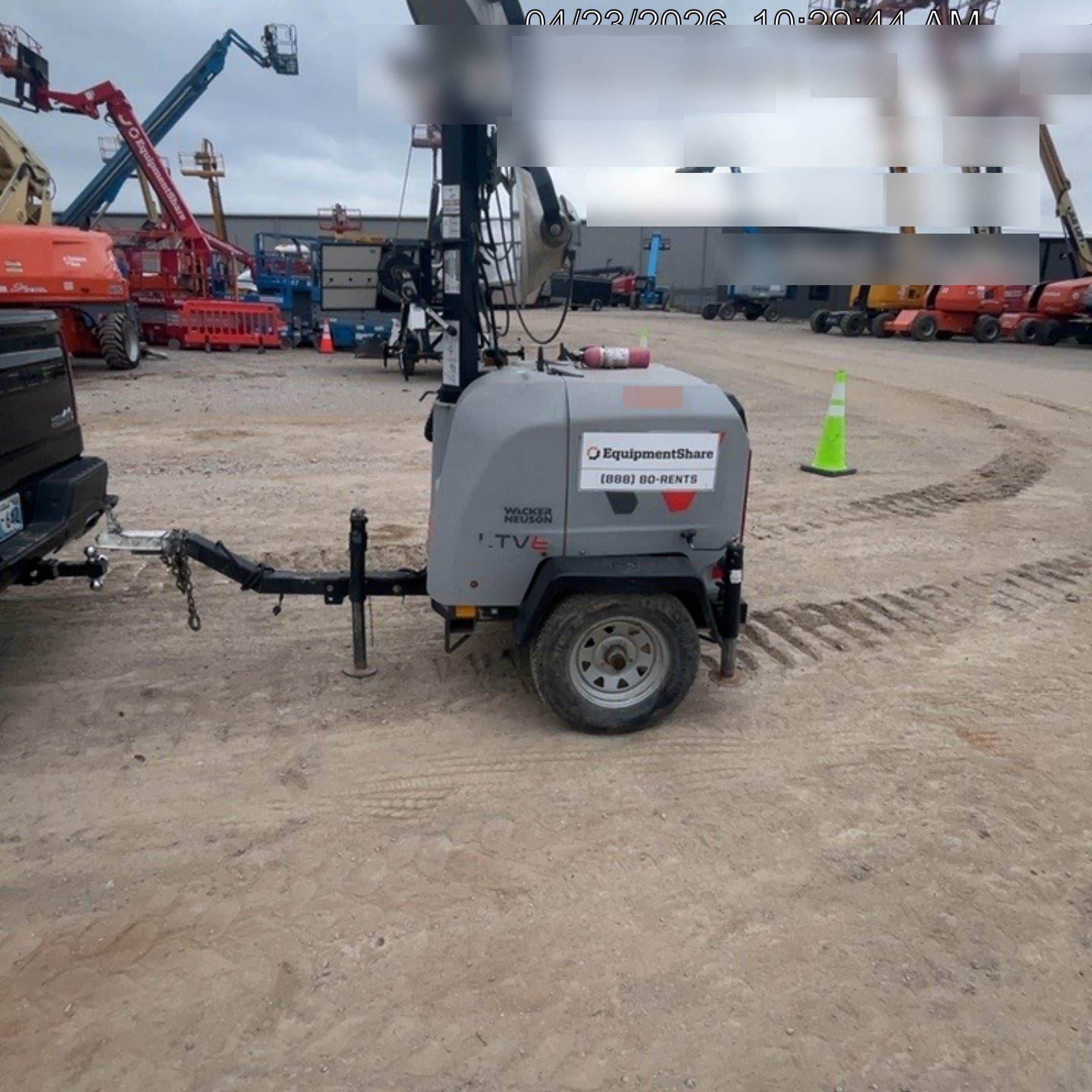 2019 Wacker Neuson LTV6L-MH Wacker Neuson LTV6L Mobile Light Tower w/Fuel Level Sensor Installed