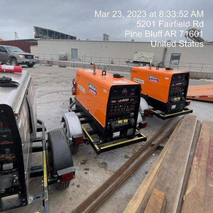 2022 Lincoln Electric LE400 Kubota V1505, Trlr, Cable Rack, Light Kit, ES Decals, T3