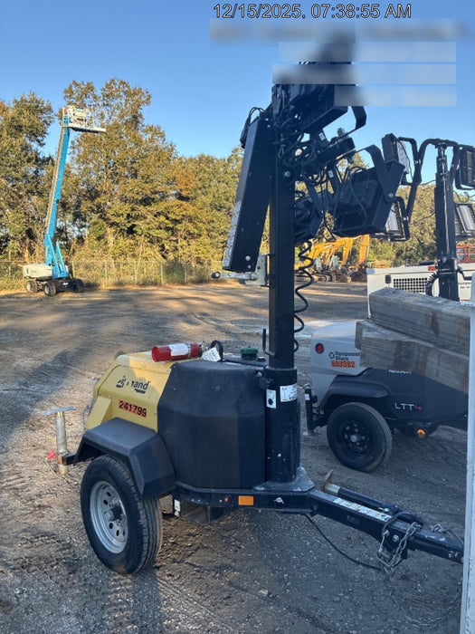 2022 Allmand NLV3GR (4) LED Light Fixture 350W, 23' Vertical Mast, 3kW Prime, Towable, Deep Sea L401, Leveling Jacks, Yanmar T4F 5.8hp