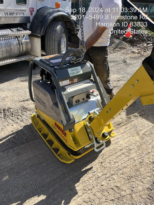 2024 Wacker Neuson DPU6555Heh Hatz Diesel, Reversible Plate Compactor, electric start