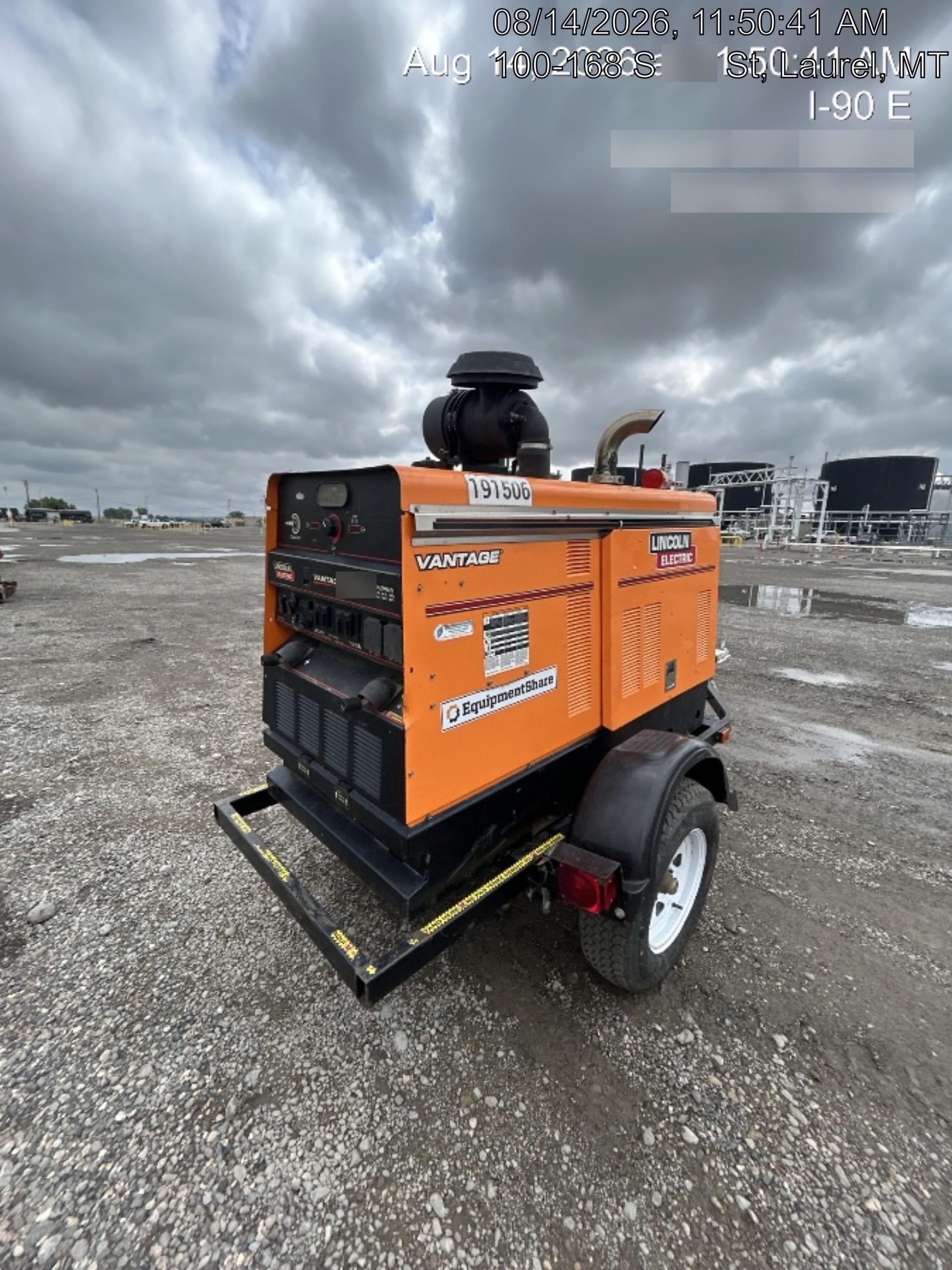 2021 Lincoln Electric Vantage 549X Ready Pak 3, ORANGE (includes trailer, cable rack, fender light kit)