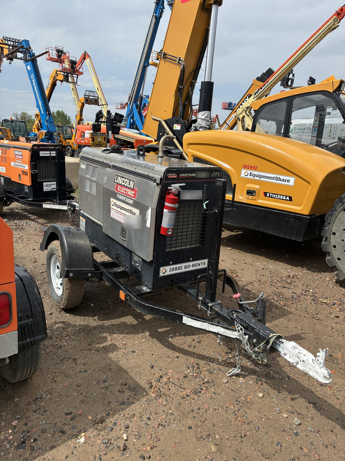 2020 Lincoln Electric Vantage 322 Welder Ready-Pak 3, Two wheel trailer, Fender and Light kit, Cable Rack