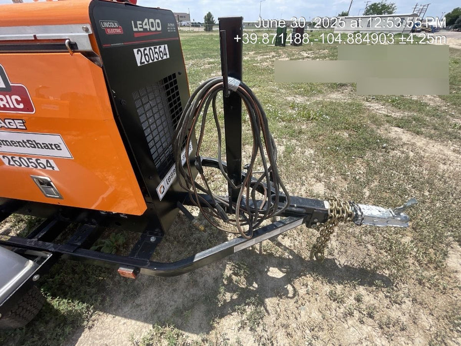 2022 Lincoln Electric LE400 Kubota V1505, Trlr, Cable Rack, Light Kit, ES Decals, T3