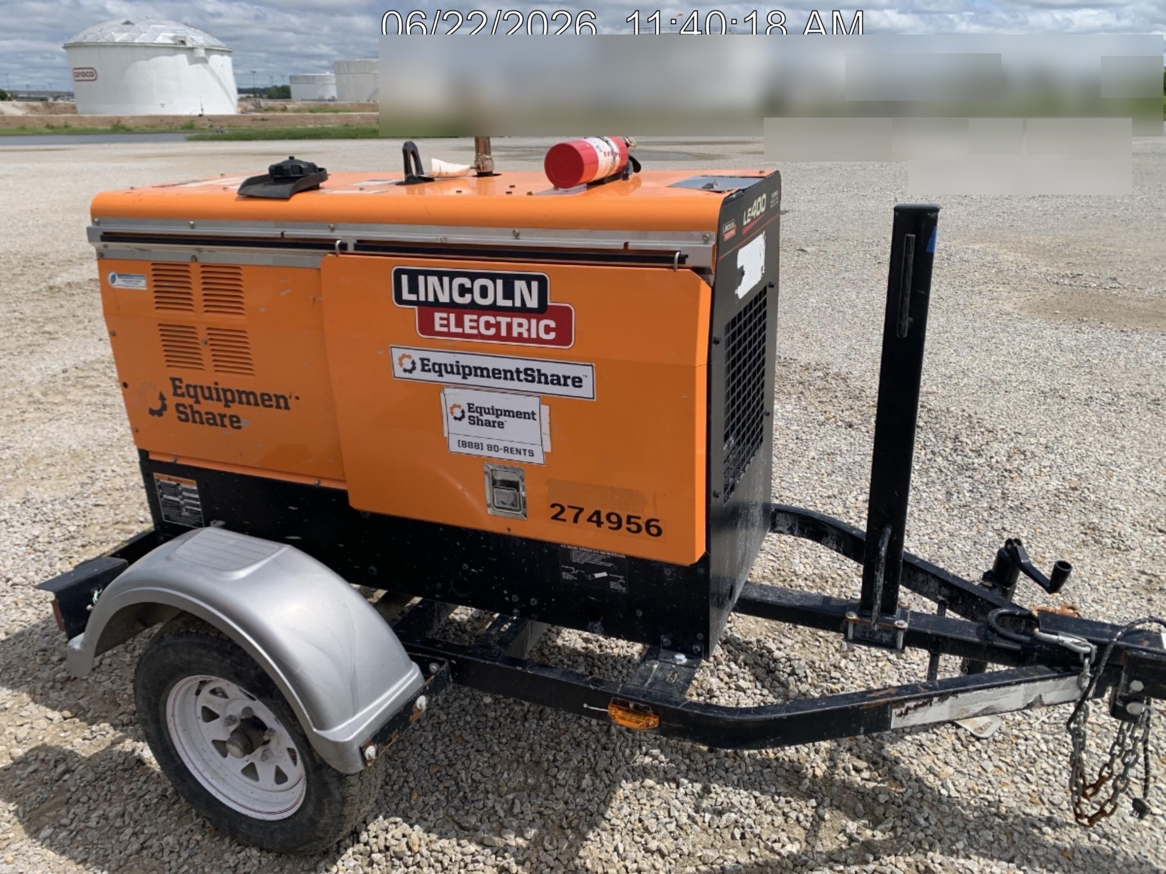 2022 Lincoln Electric LE400 Kubota V1505, Trlr, Cable Rack, Light Kit, ES Decals, T3