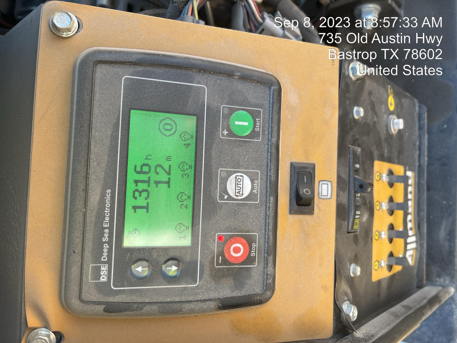 2022 Allmand NLV3GR (4) LED Light Fixture 350W, 23' Vertical Mast, 3kW Prime, Towable, Deep Sea L401, Leveling Jacks, Yanmar T4F 5.8hp