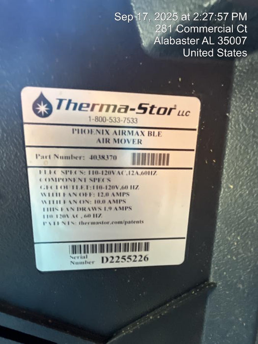 2022 PHOENIX AirMAX Radial Air Mover