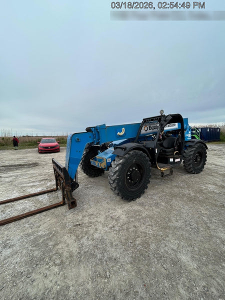 2019 Genie GTH-844 Canopy, Solid RT Tires, LED Work Lights, Beacon 60" QA Carriage, 48" Forks