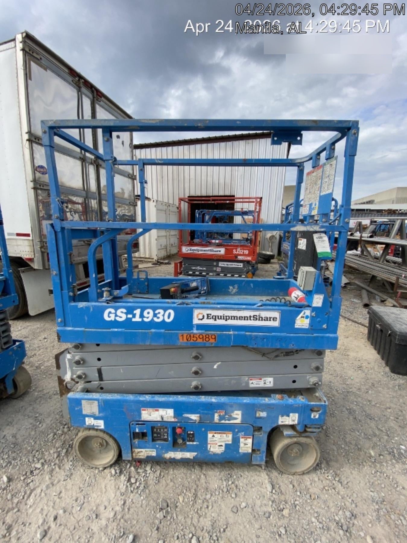 2020 Genie GS-1930 Solid Non Marking Tires, Beacon, Folding rails with half height swing gate