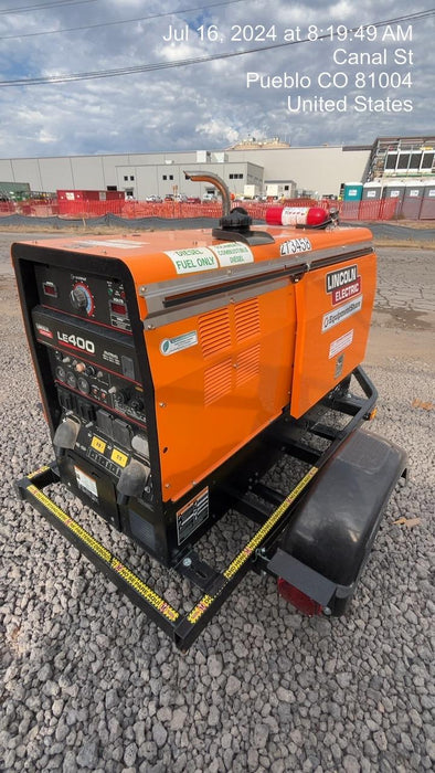 2022 Lincoln Electric LE400 Kubota V1505, Trlr, Cable Rack, Light Kit, ES Decals, T3