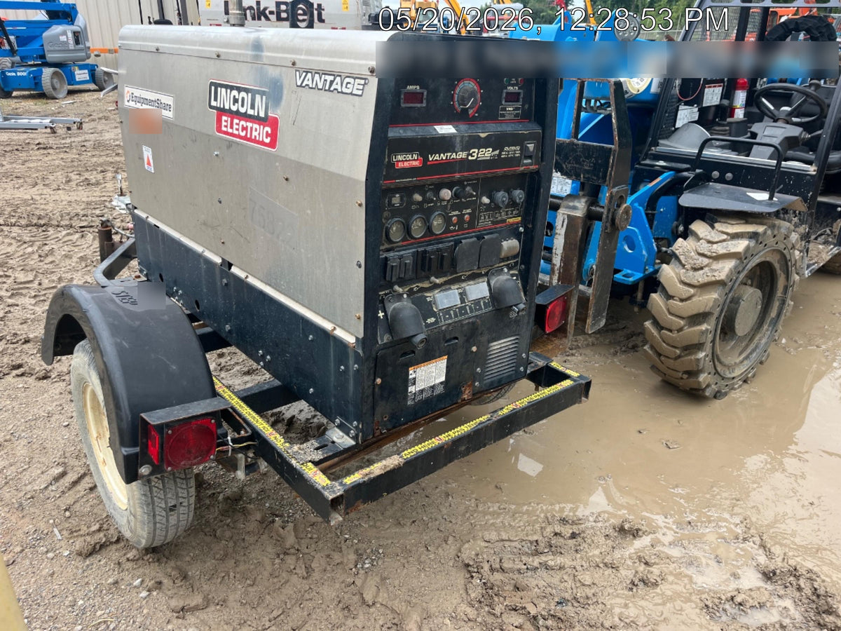 2020 Lincoln Electric Vantage 322 Welder Ready-Pak 3, w/ GPS & Decals (includes trailer, cable rack, fender light kit)