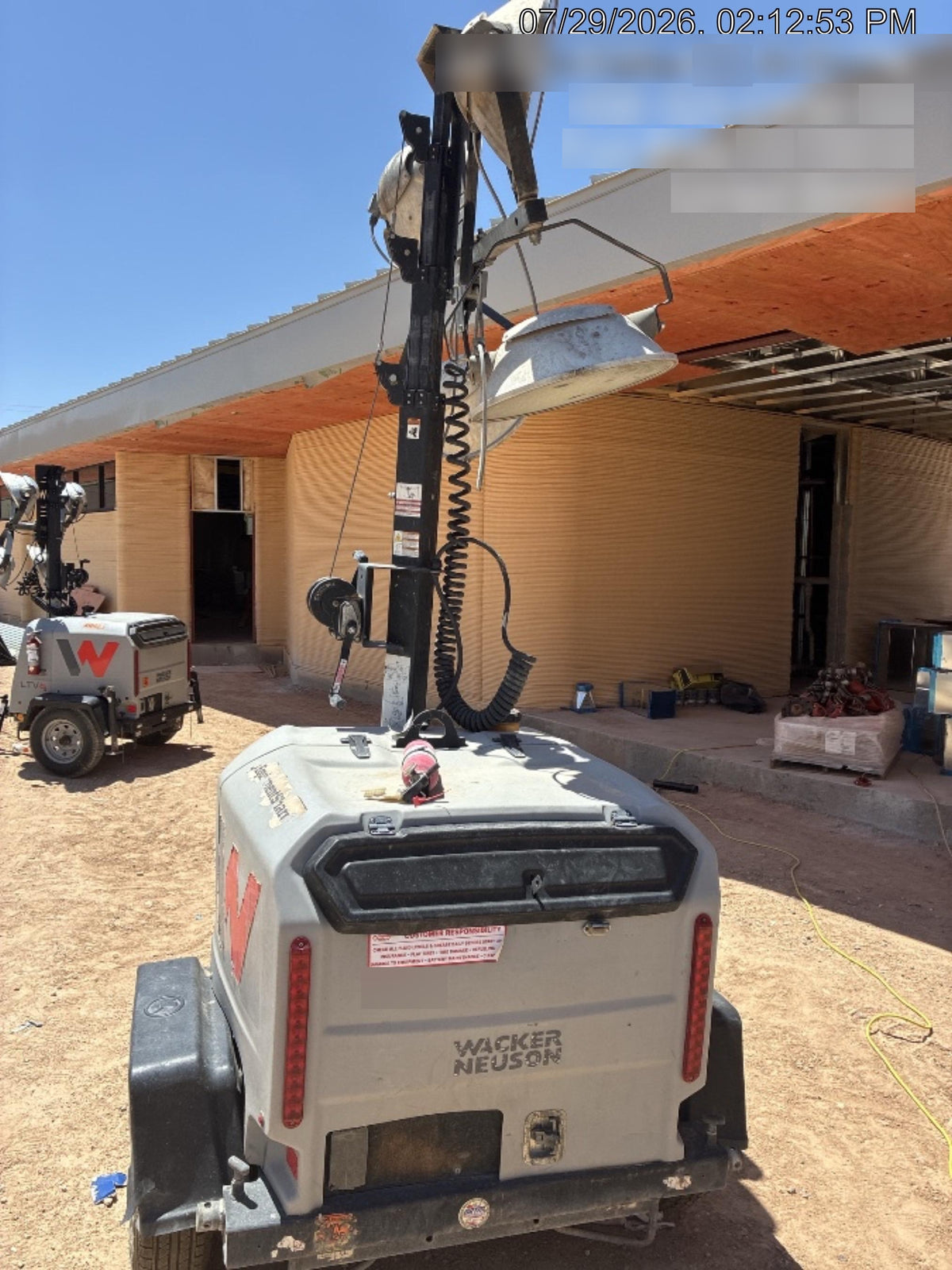 2018 Wacker Neuson LTV6L-MH Wacker Neuson LTV6L Mobile Light Tower w/Fuel Level Sensor Installed
