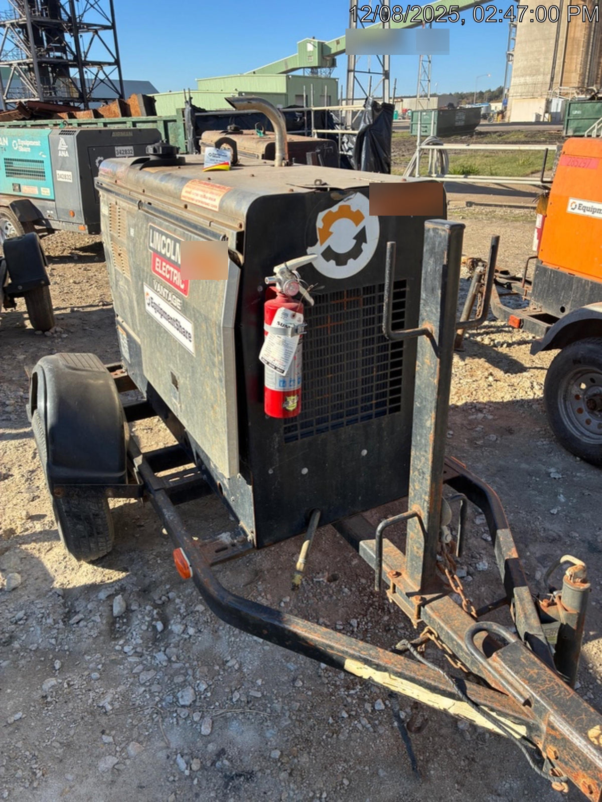 2019 Lincoln Electric Vantage 322 Lincoln Vantage 322 Welder w/Trailer, Light Kit, Cable Rack