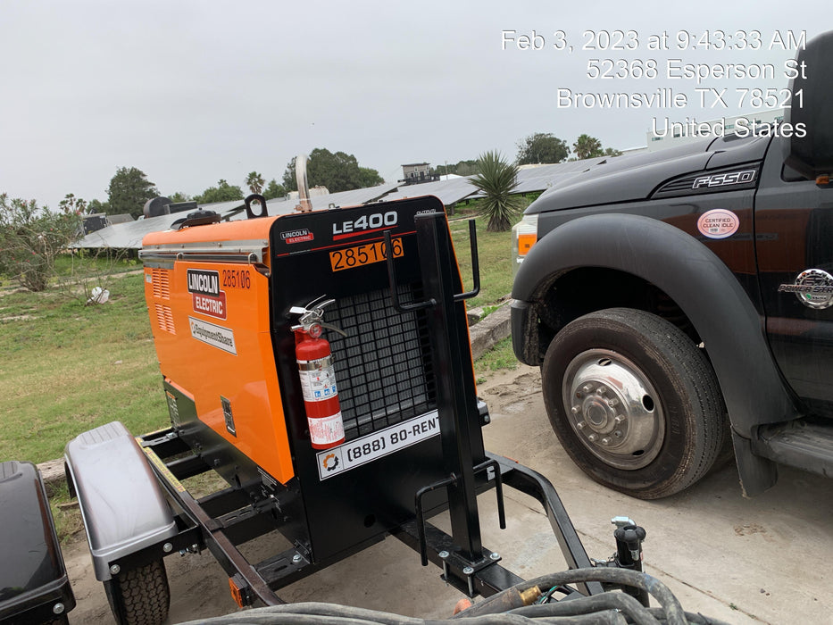 2022 Lincoln Electric LE400 Kubota V1505, Trlr, Cable Rack, Light Kit, ES Decals, T3