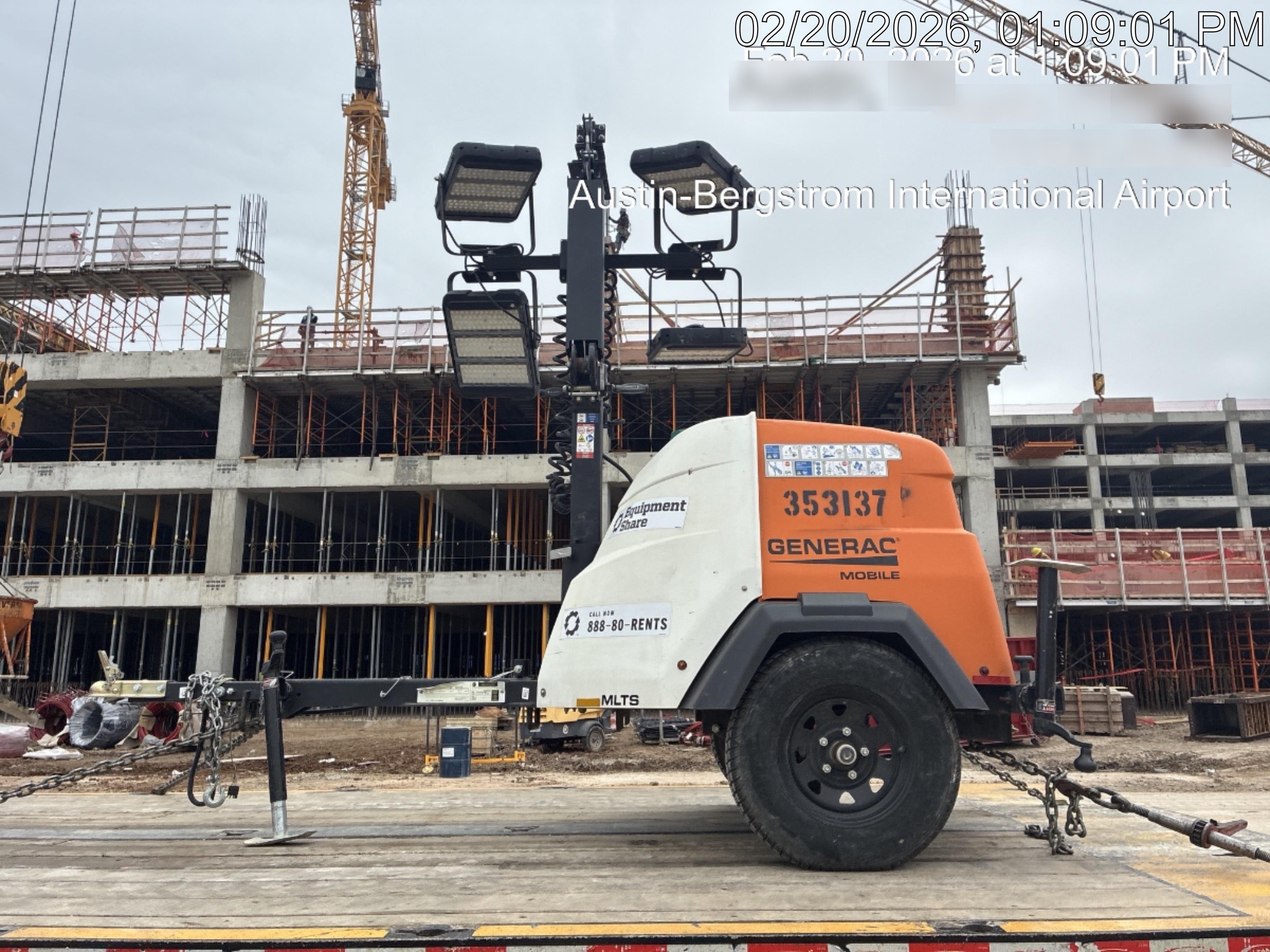 2023 Generac MLT2 Diesel, Flex Switch 120V Input, Powerzone Controller, (4) 320W LED Lights, 4kW Generator, 39.9 Gal Fuel Tank, 2" Ball, T3