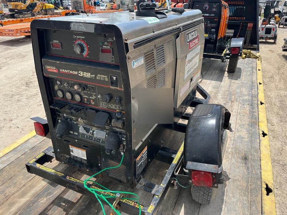 2019 Lincoln Electric Vantage 322 Lincoln Vantage 322 Welder w/Trailer, Light Kit, Cable Rack