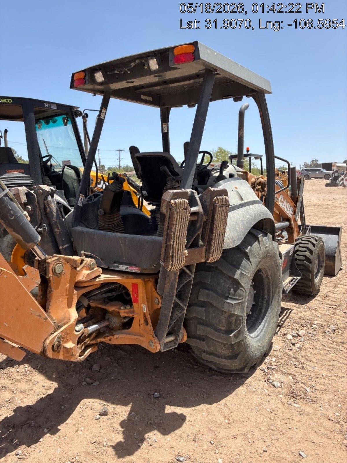 2019 Case 580N EP Canopy, 4WD, GP Front Bucket, Standard Stick, 2-Way Aux Hydraulics, ISO Controls