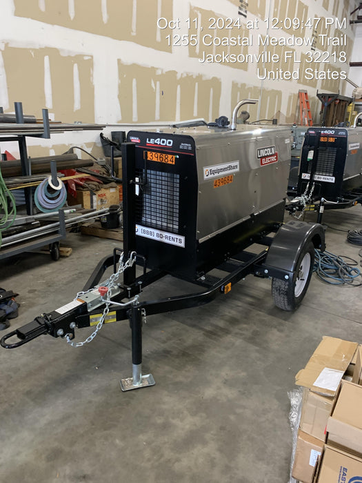 2024 Lincoln Electric LE400 Kubota V1505, Trlr, Cable Rack, Light Kit, ES Decals, T3