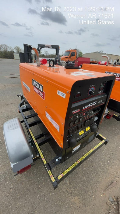 2022 Lincoln Electric LE400 Kubota V1505, Trlr, Cable Rack, Light Kit, ES Decals, T3