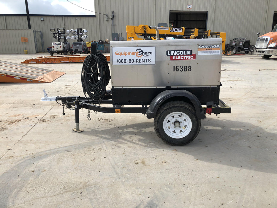 2018 Lincoln Electric Vantage 322 Lincoln Vantage 322 Welder Ready Pak 3 - Vantage 322, Trailer, Fender and light kit, Cable rack