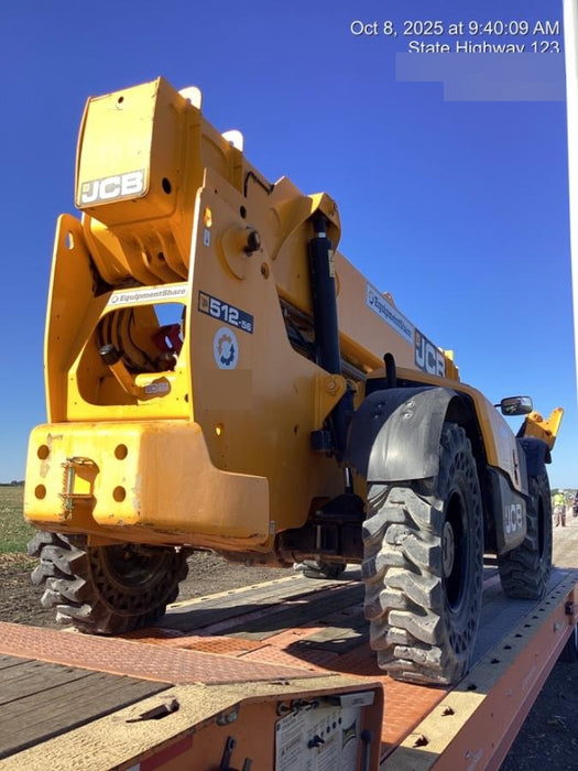 2019 JCB 512-56 Canopy, 109 HP, Solid Tires, STD Worklight, Beacon, Aux Hydraulics, Lifting Eye, Back up Alarm w/66" Carriage/60" Forks